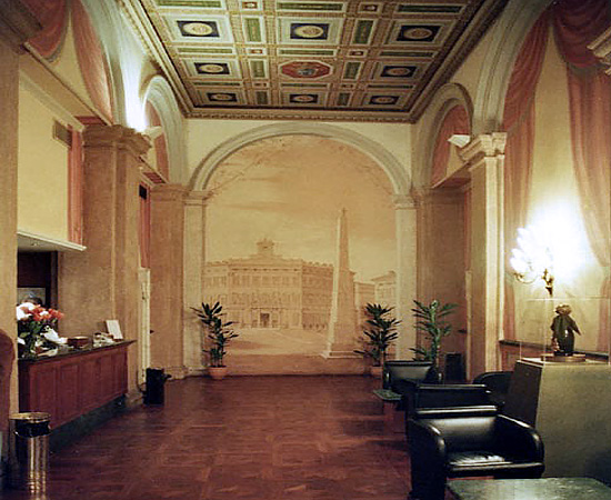 restauro soffitto cassettoni trompe l oeil Restauro di pitture murali e decori pittorici trompe loeil   Antiche Fornaci Giorgi 1735 Ferentino Frosinone